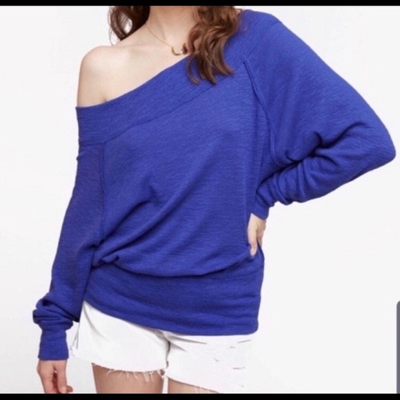 Free People Sweaters - 🧁Free People Oversized Comfy Cobalt Sweater